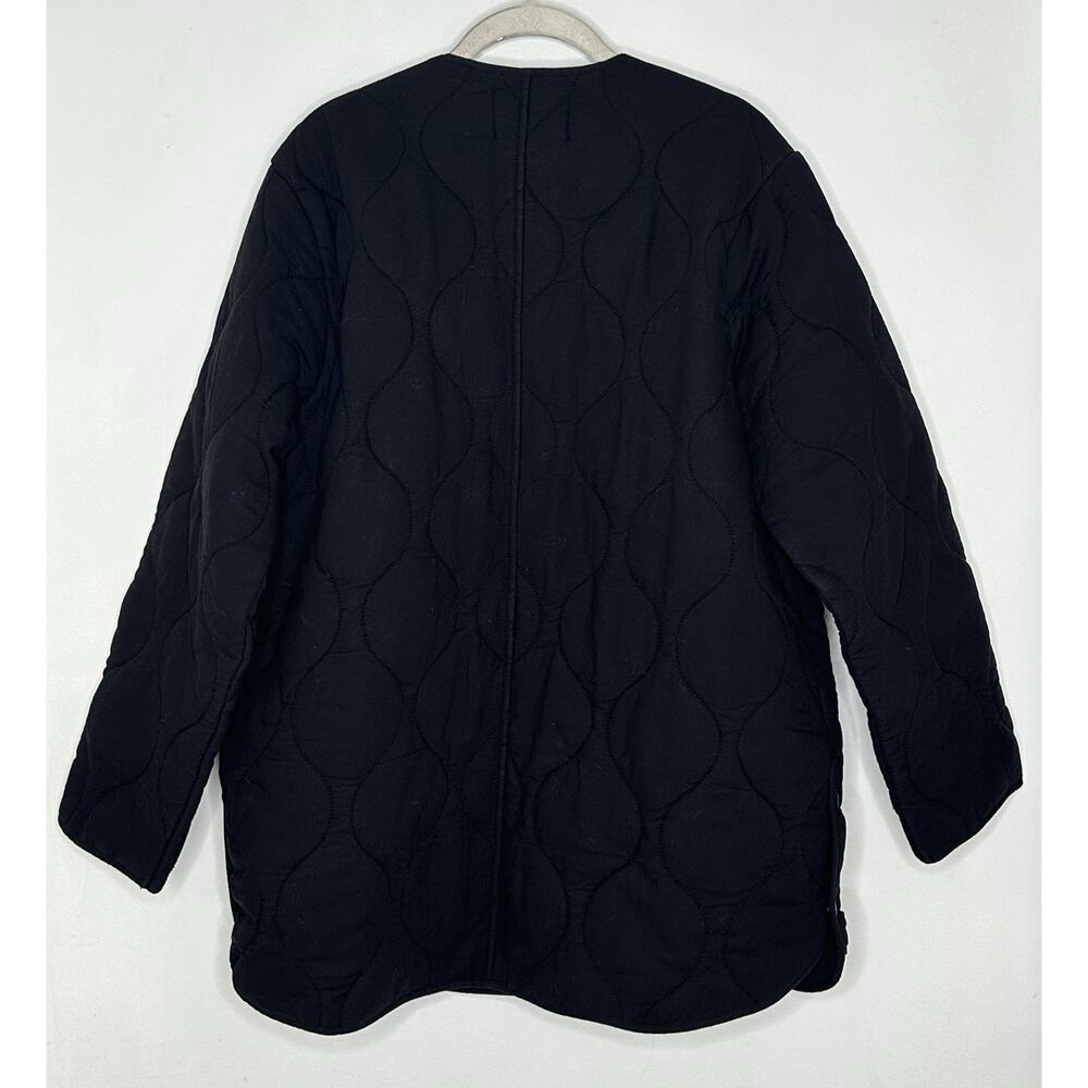 Lucky Brand Black Quilted Snap-Front Teddy Jacket - Picture 6 of 6